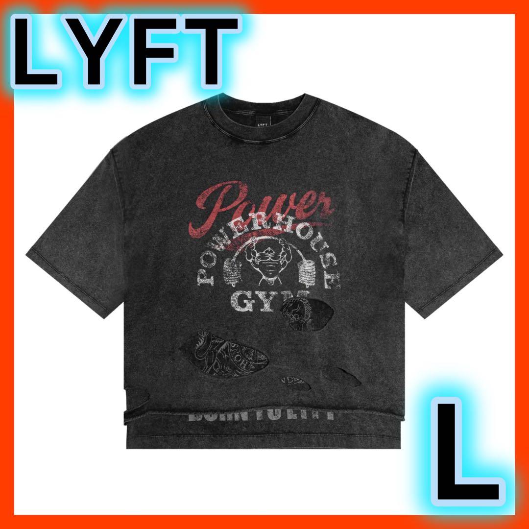 LÝFT × POWER HOUSE GYM ビンテージ　Tシャツ　ブラック　L