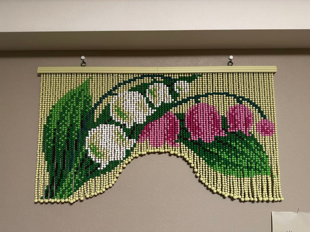 昭和レトロ　ビーズ　のれん　スキルスクリーン