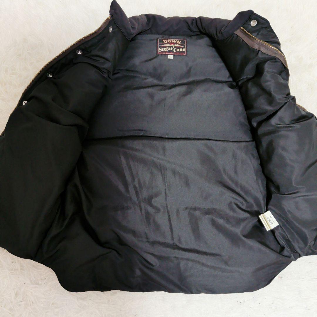 【美品】SUGAR CANE レザーヨークダウンべスト アメカジ　バイカー 東洋