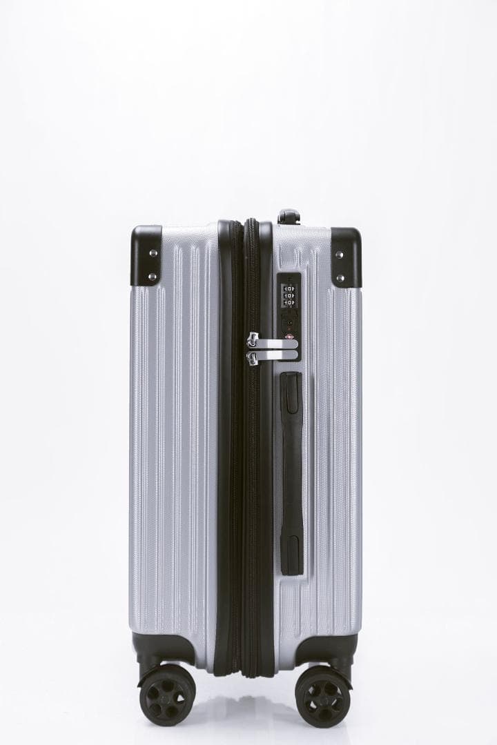 軽量Lサイズ　静音8輪　キャリーバッグ　スーツケース　キャリーケース　シルバー