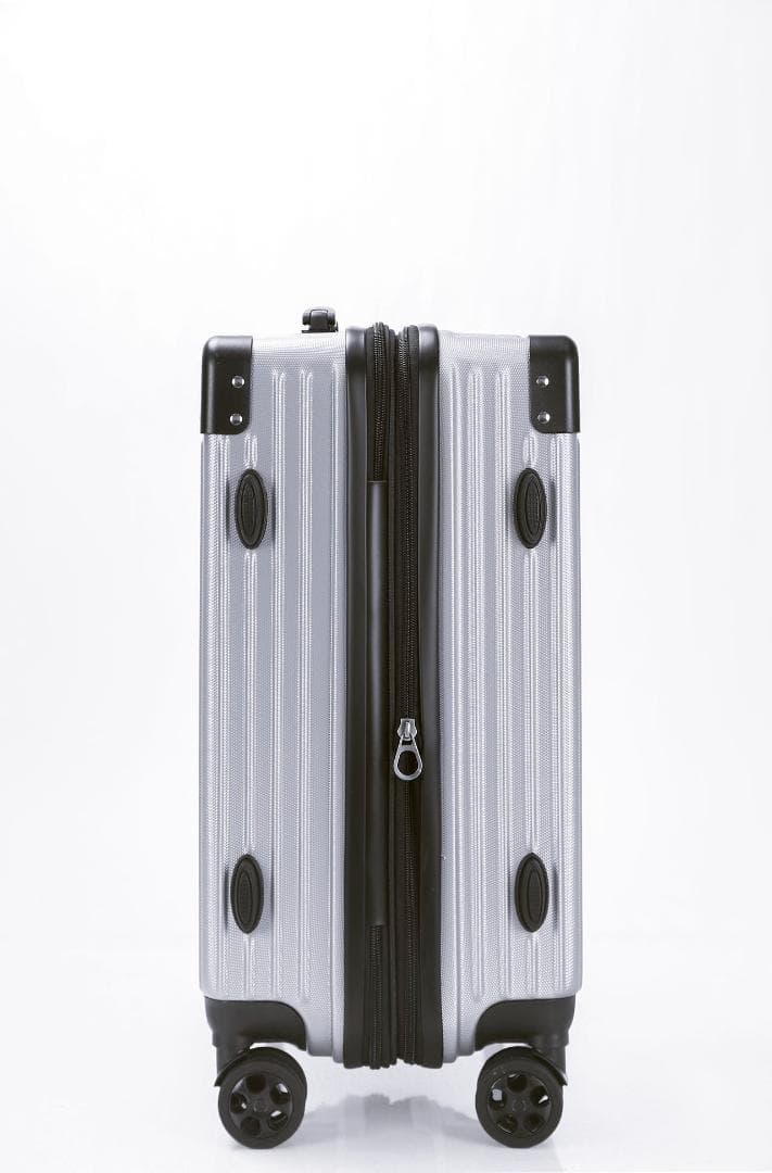 軽量Lサイズ　静音8輪　キャリーバッグ　スーツケース　キャリーケース　シルバー