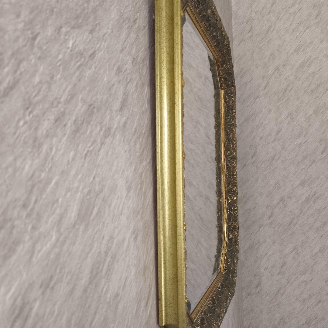 【希少】西洋アンティーク木製☆ウォールミラー