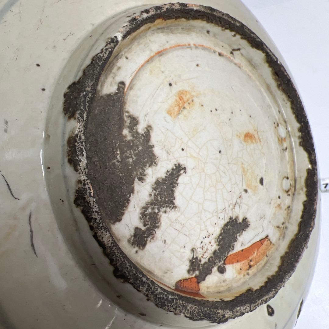 中国民時代　南京　古染付　大皿　幅約31.5cm 東K8-0202☆2F トヒチ