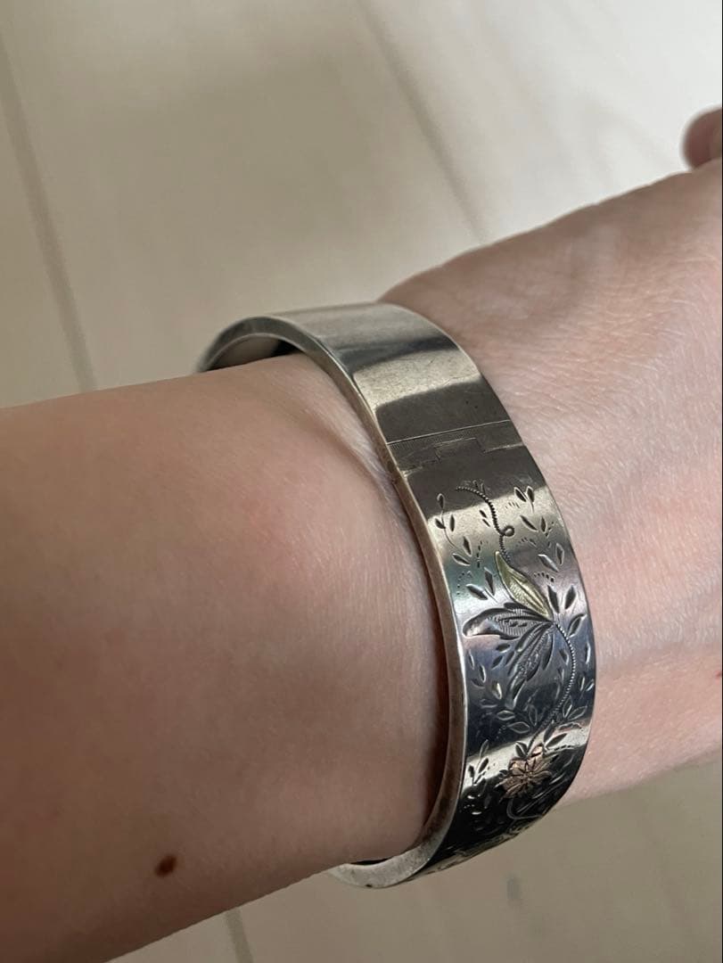 フランス　アンティーク　バングル　ヴィンテージ　ジュエリー　ブレスレット