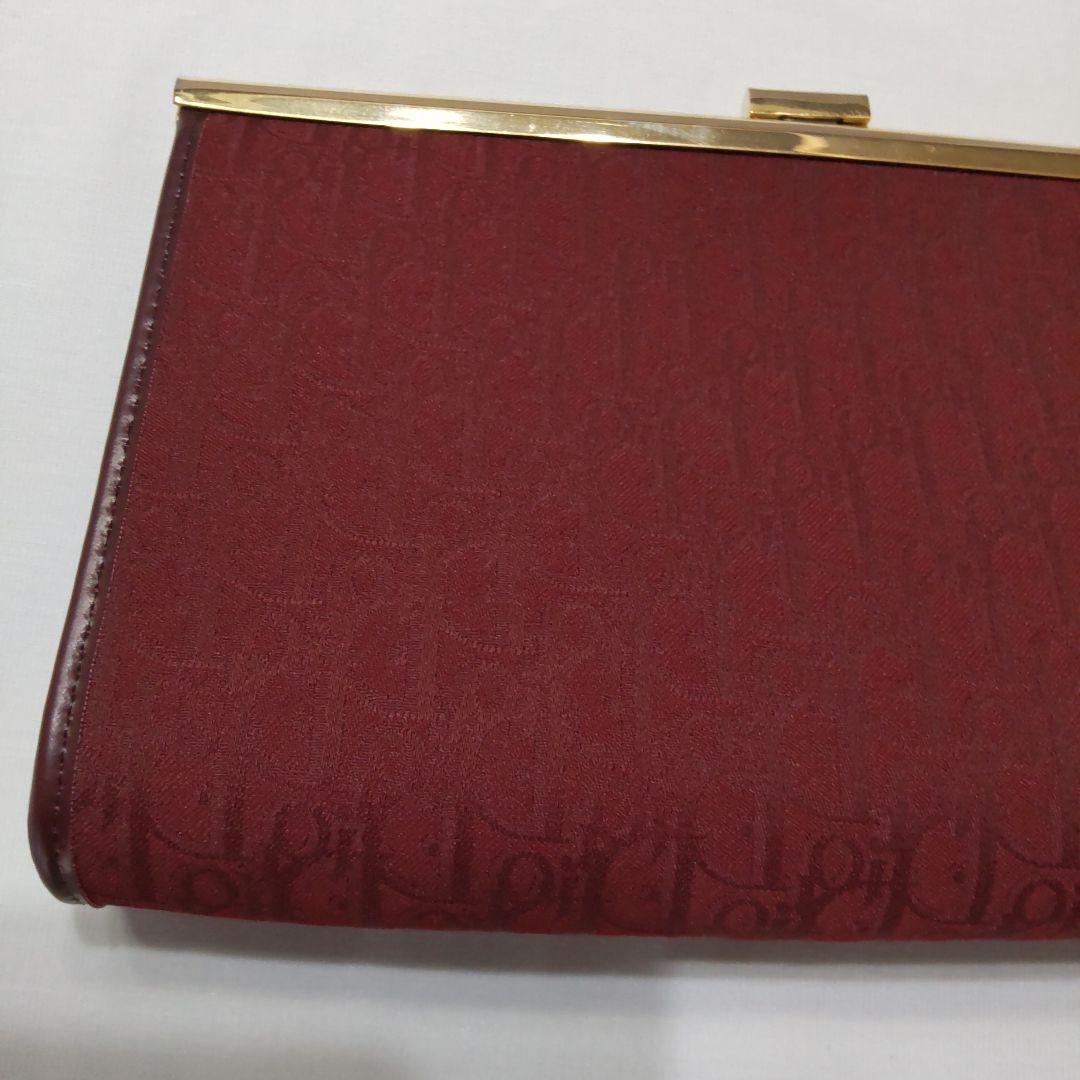 クリスチャン・ディオール　トロッター　クラッチバッグ　ワインレッド