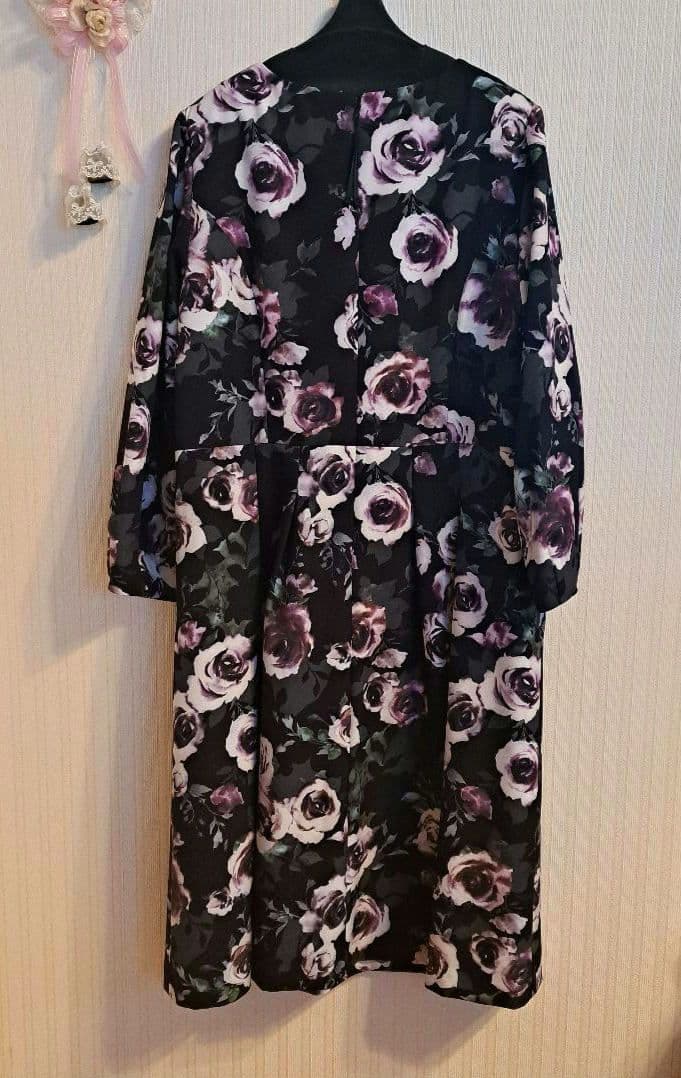 新品 ローズプリントワンピース ローズティアラ 大きいサイズ 46