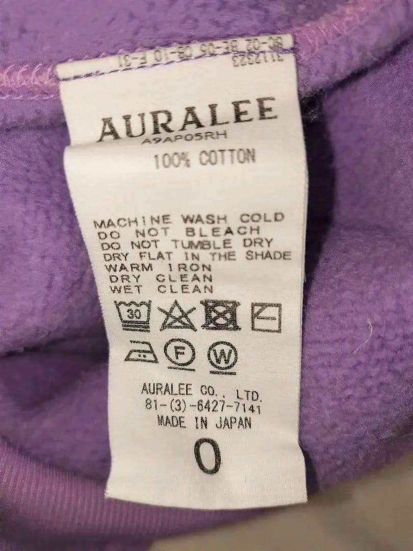 オーラリー　AURALEE パープル スウェット トレーナー ロンハーマン別注