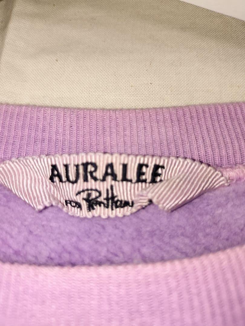 オーラリー　AURALEE パープル スウェット トレーナー ロンハーマン別注