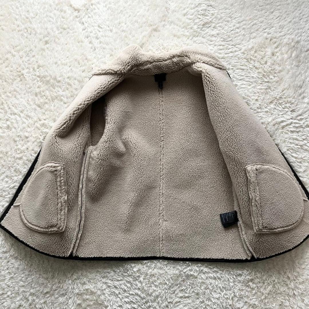 【美品】  フェイクムートン ボンバージャケット B-3 ブラック XL