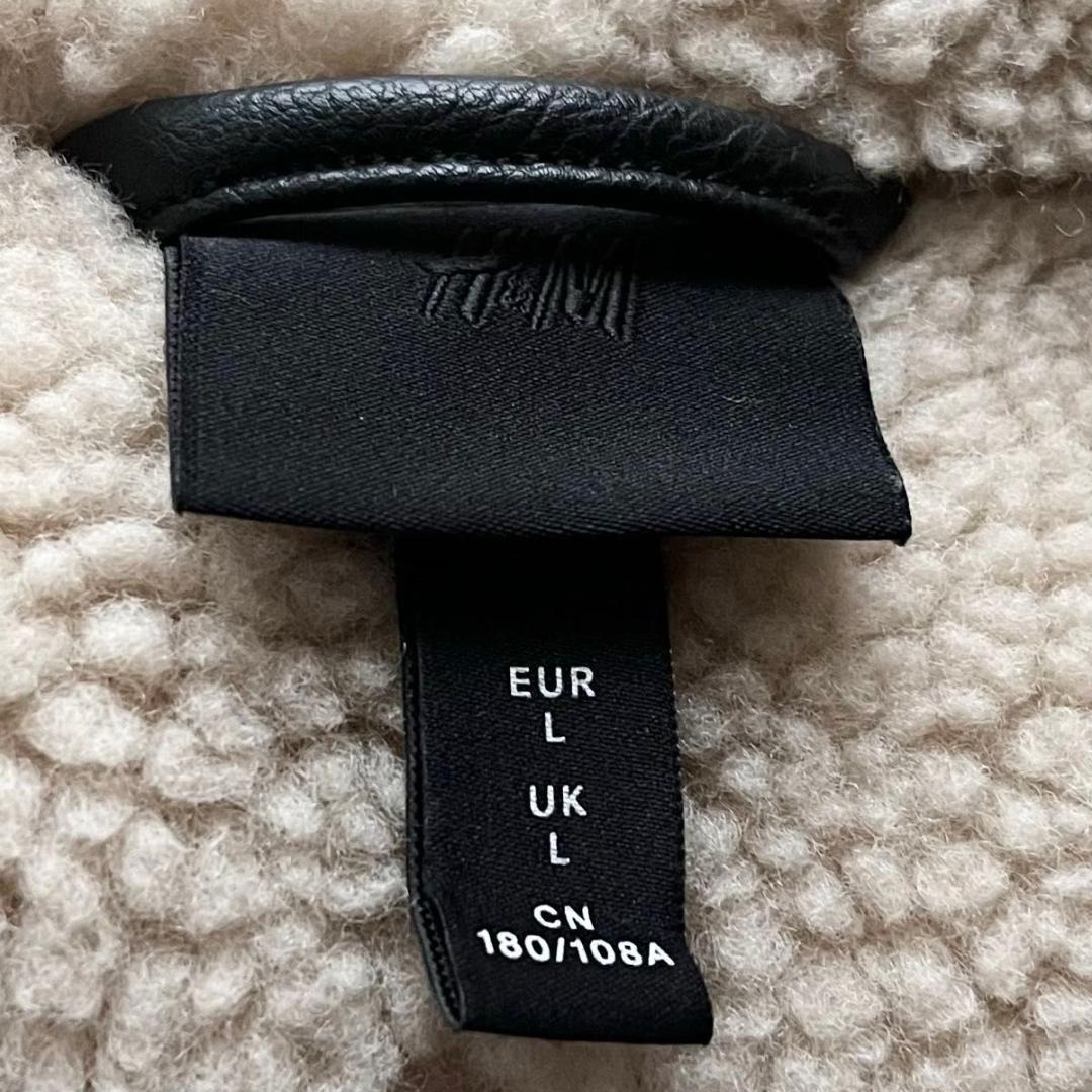 【美品】  フェイクムートン ボンバージャケット B-3 ブラック XL