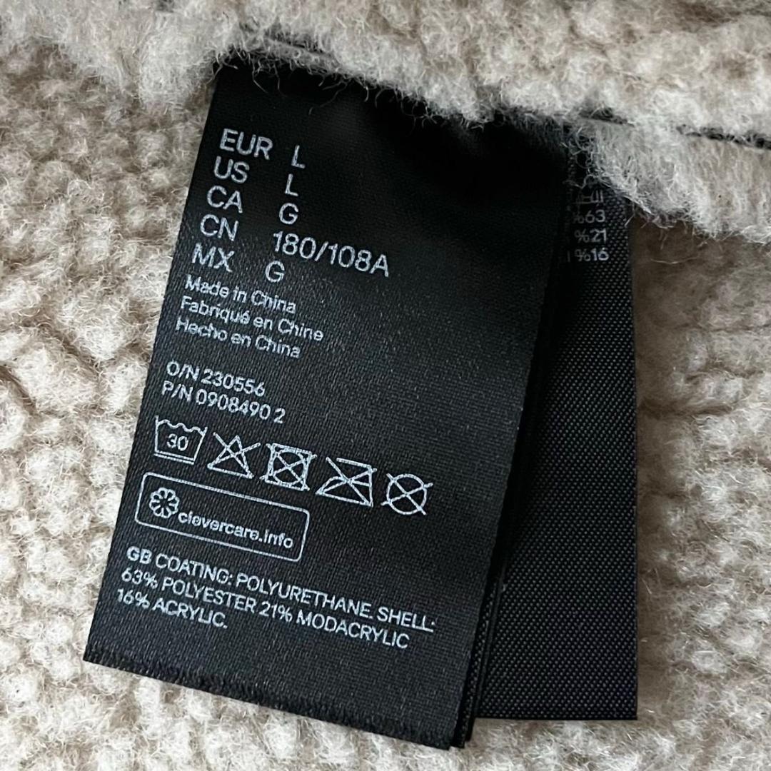 【美品】  フェイクムートン ボンバージャケット B-3 ブラック XL