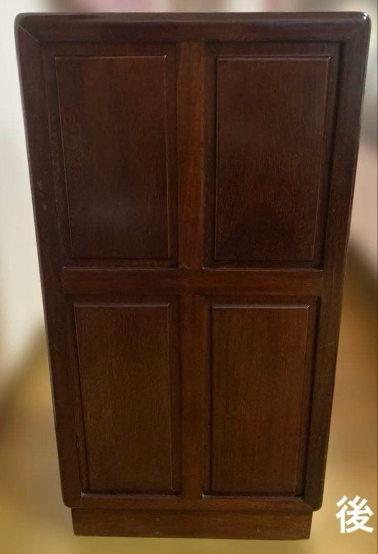 中国　唐木　チェスト　螺鈿細工　象嵌　5段　1点　引き出し　花梨　螺鈿