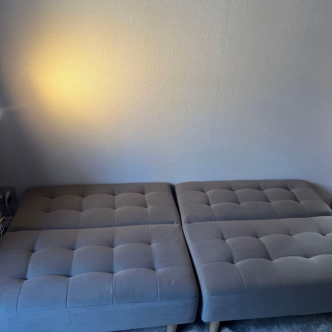 FINEKAGUグレー ソファベッド