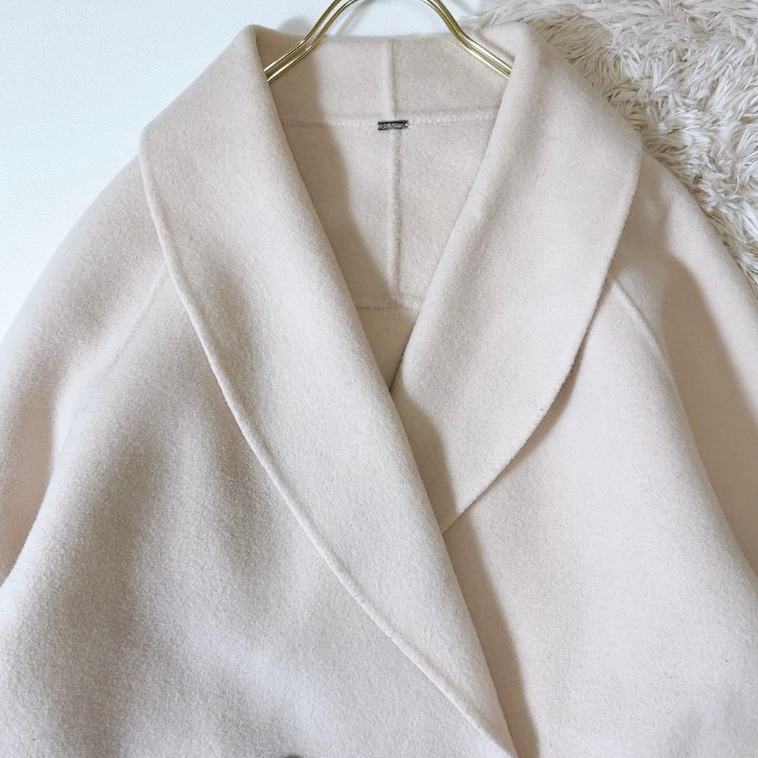 美品ꕥミラオーウェン 接結ハーフ丈Aラインコート ゆったり 川口春奈さん ドラマ