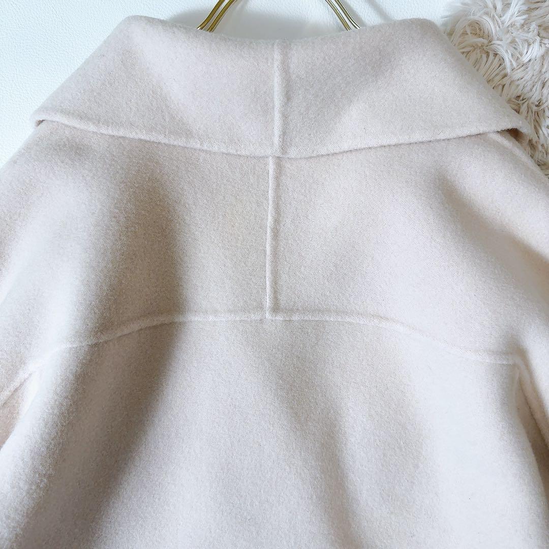 美品ꕥミラオーウェン 接結ハーフ丈Aラインコート ゆったり 川口春奈さん ドラマ