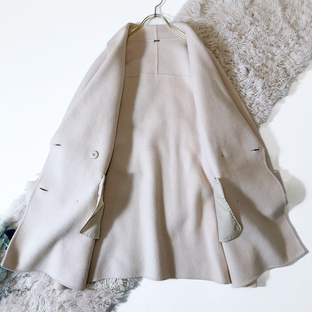 美品ꕥミラオーウェン 接結ハーフ丈Aラインコート ゆったり 川口春奈さん ドラマ