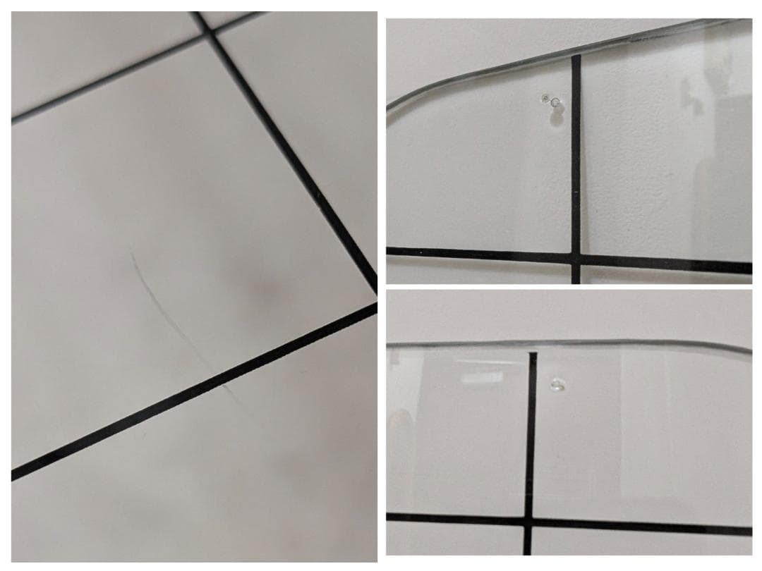 グリッド柄 リビング ガラス テーブル 黒 80s ビンテージ ポップ