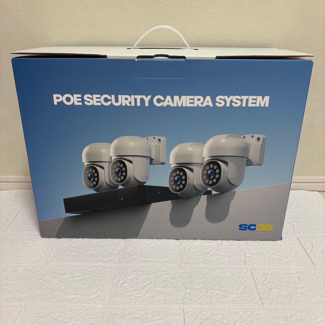 500万画素 防犯カメラ 4台セット 3TB 8チャンネルまで増設可 遠隔監視