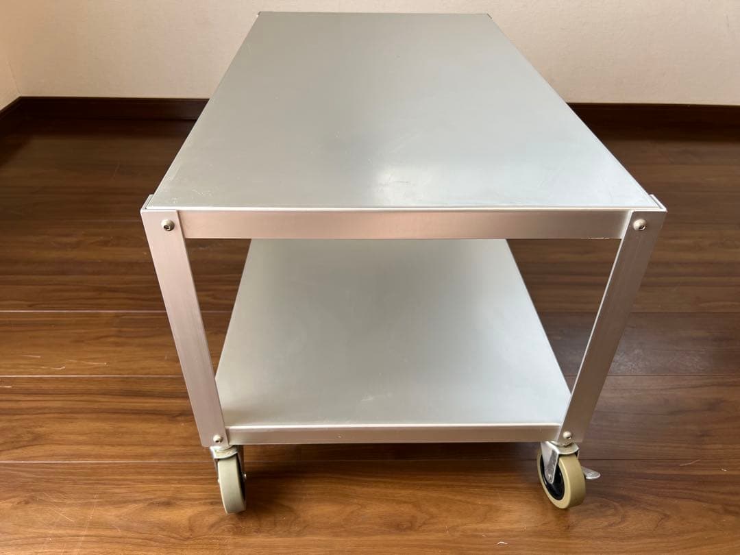 無印良品 MUJI アルミ ローテーブル ワゴン アルマイト加工 廃盤品