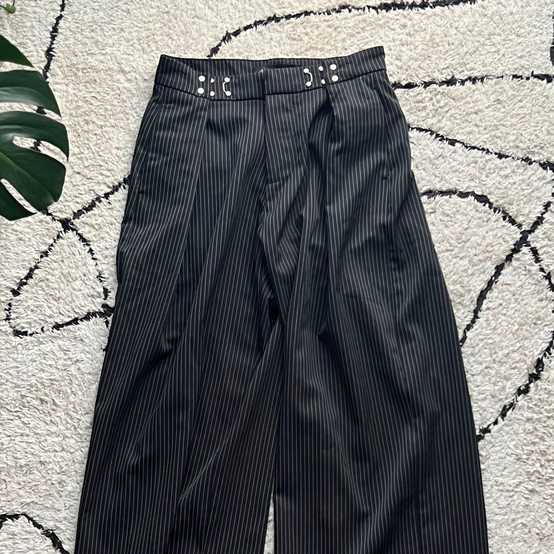 パンツ Basketcase Caldwell pinstripe slacks