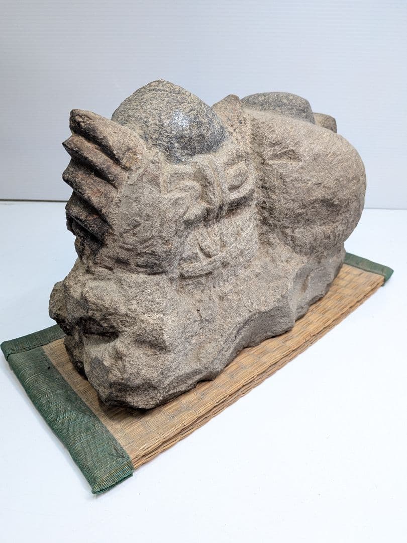 P020 蔵出し 70年以上前 石仏 恵比寿大黒天 骨董 縁起物 石像