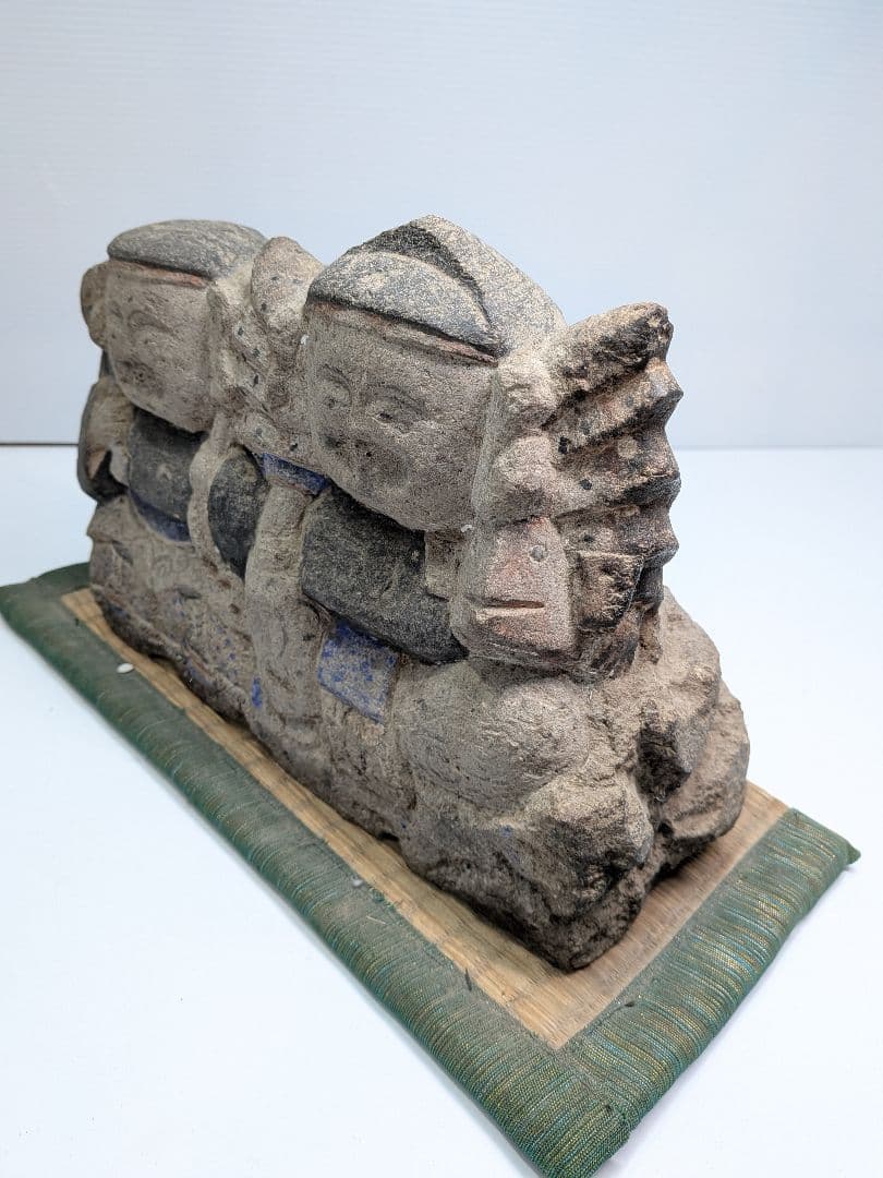 P020 蔵出し 70年以上前 石仏 恵比寿大黒天 骨董 縁起物 石像