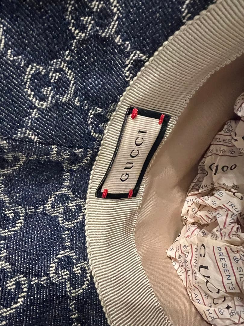 GUCCI デニムロゴハット★新品同様最終値下げ