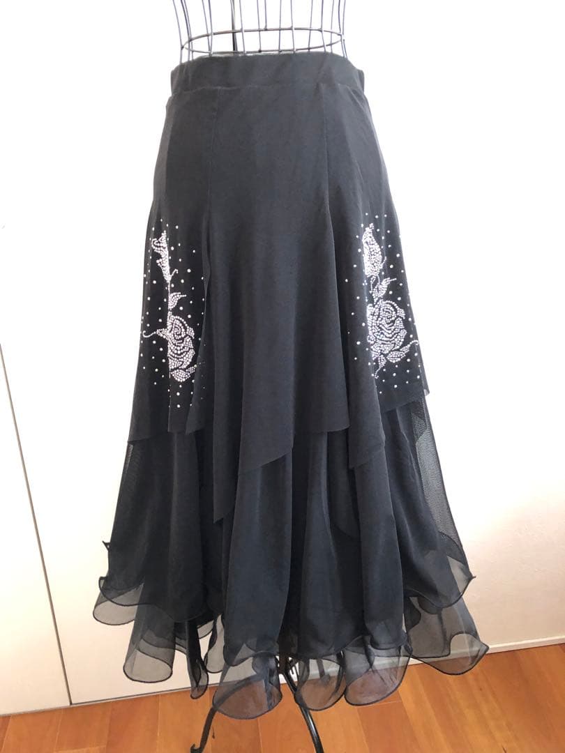 新品❣️未使用❣️ ❤️社交ダンス　ドレススカート　ブラック❤️