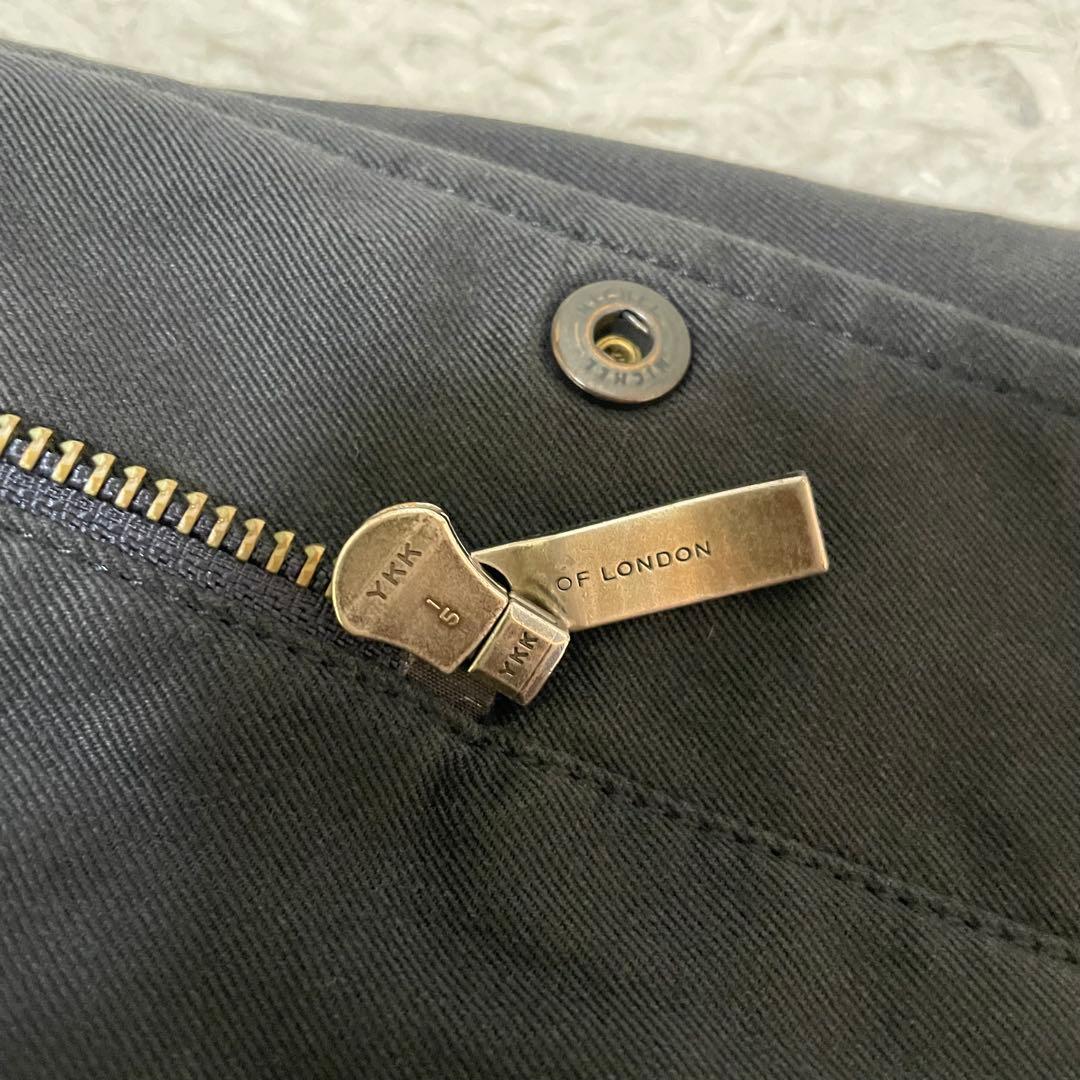 2XL相当 アクアスキュータム ハーフコート カシミヤ混 カバーオール ネイビー