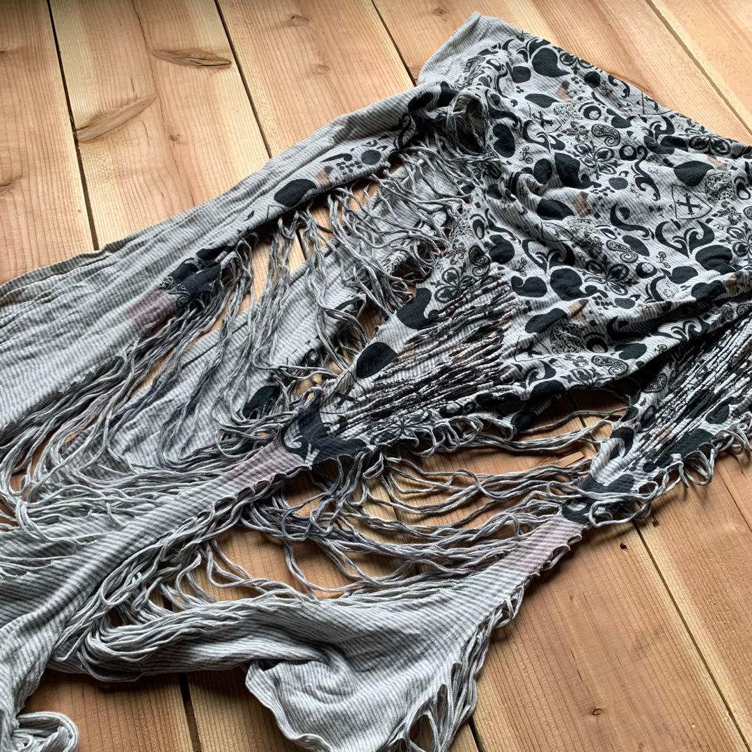 NOZOMI ISHIGURO ノゾミイシグロ　大判ストール　ダメージ加工