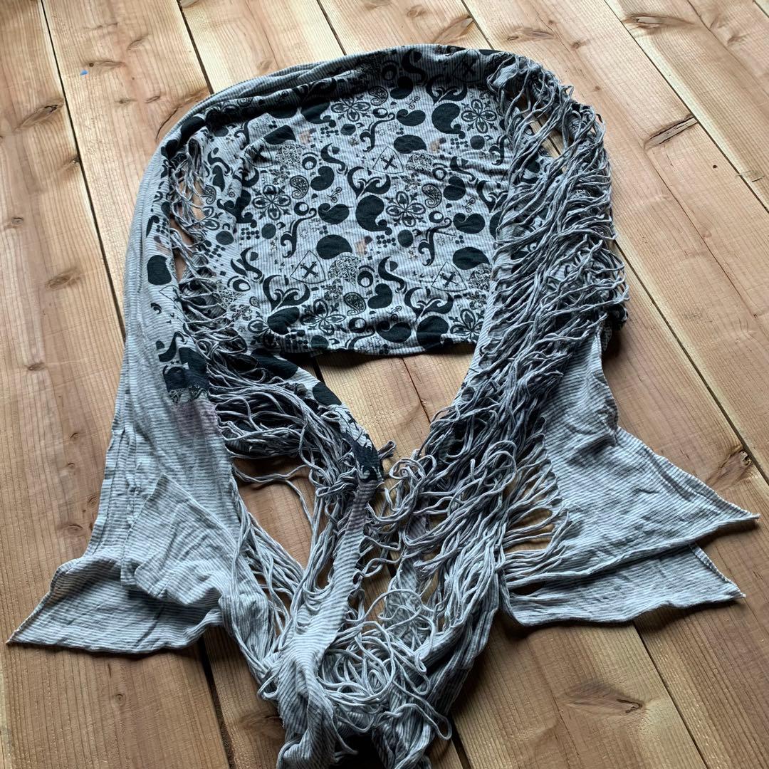 NOZOMI ISHIGURO ノゾミイシグロ　大判ストール　ダメージ加工