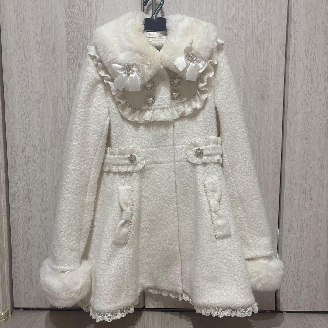 ノエミーNOEMIE さきまるちゃんコラボ！ヨークフレアコート【オフホワイト♡】