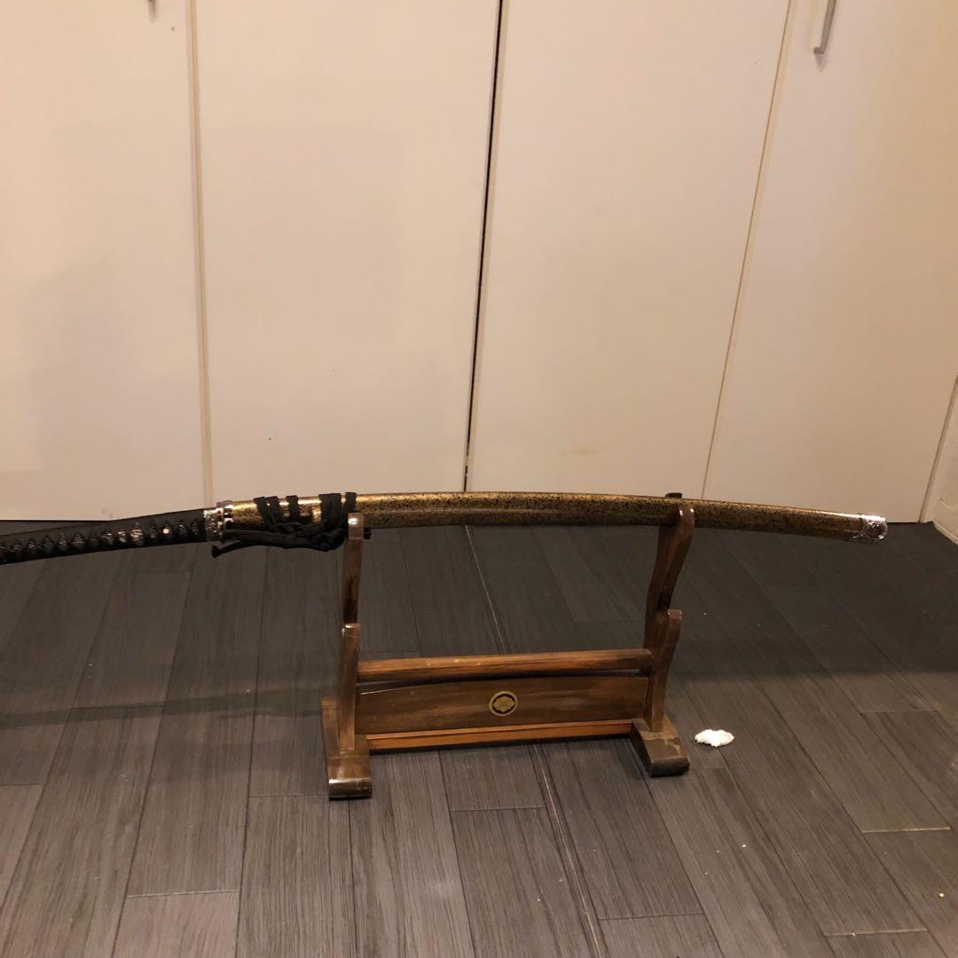 最高模造刀　上杉謙信拵え 姫鶴一文字　梓想庵　居合刀　樋入り刀身