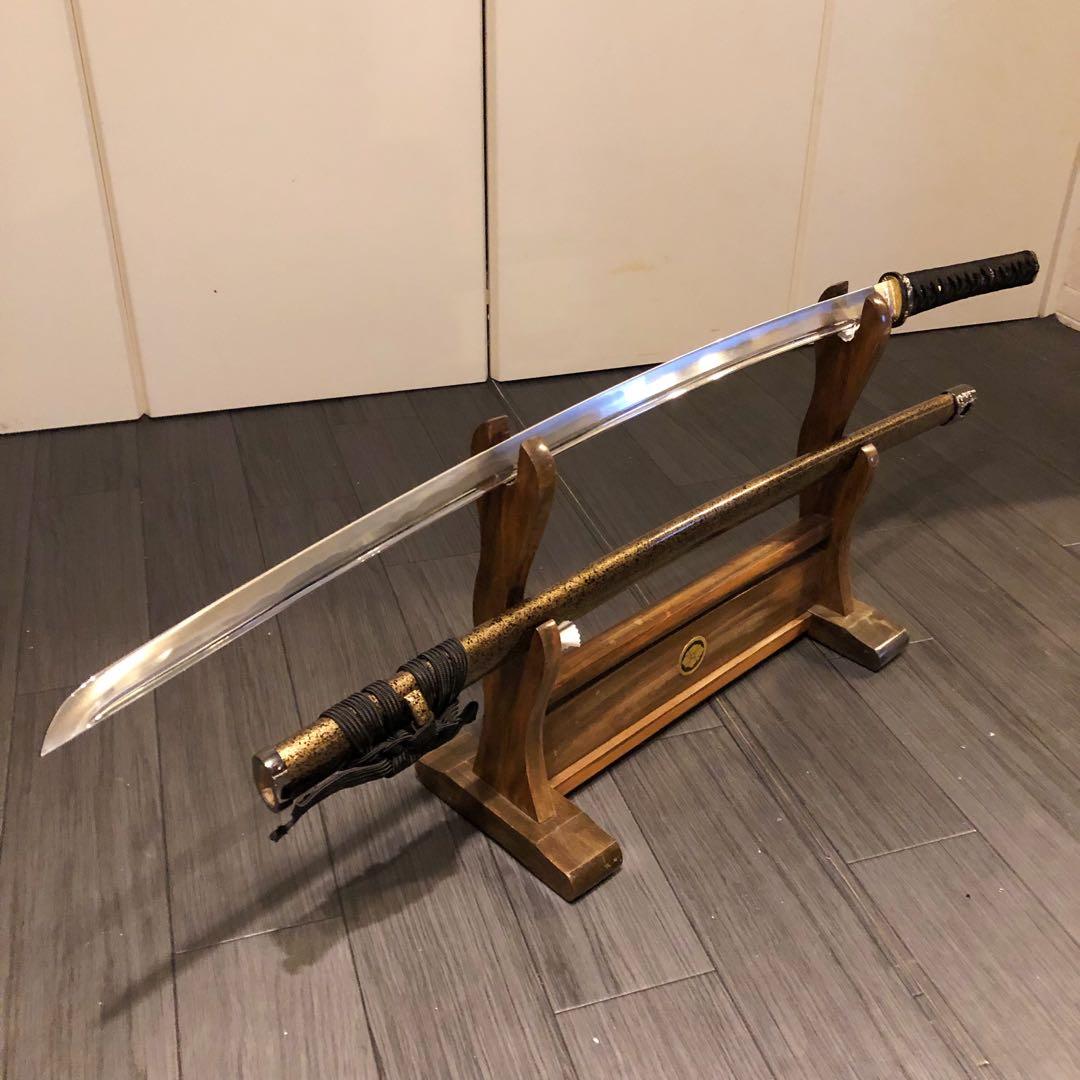 最高模造刀　上杉謙信拵え 姫鶴一文字　梓想庵　居合刀　樋入り刀身