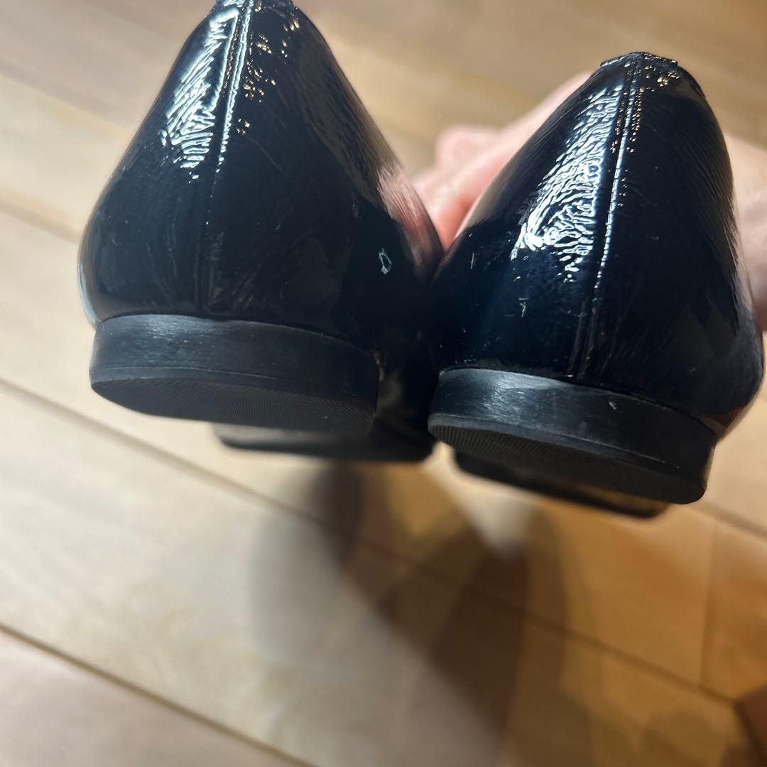 Fabio Rusconi モカデザインレザーシューズ （ブラックエナメル）37