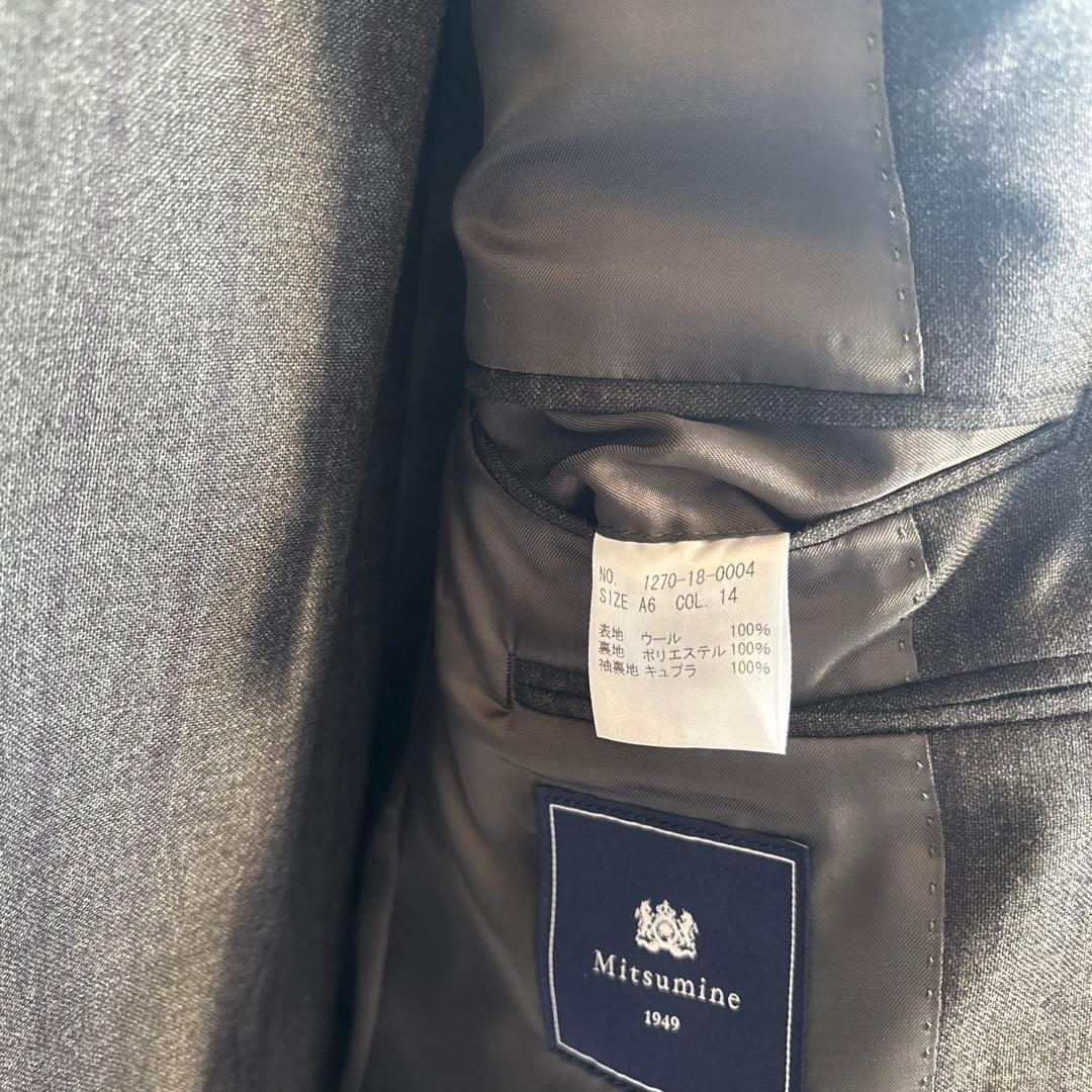 【美品】イタリア　ロロピアーナ　ダークグレー ストライプ スーツジャケット