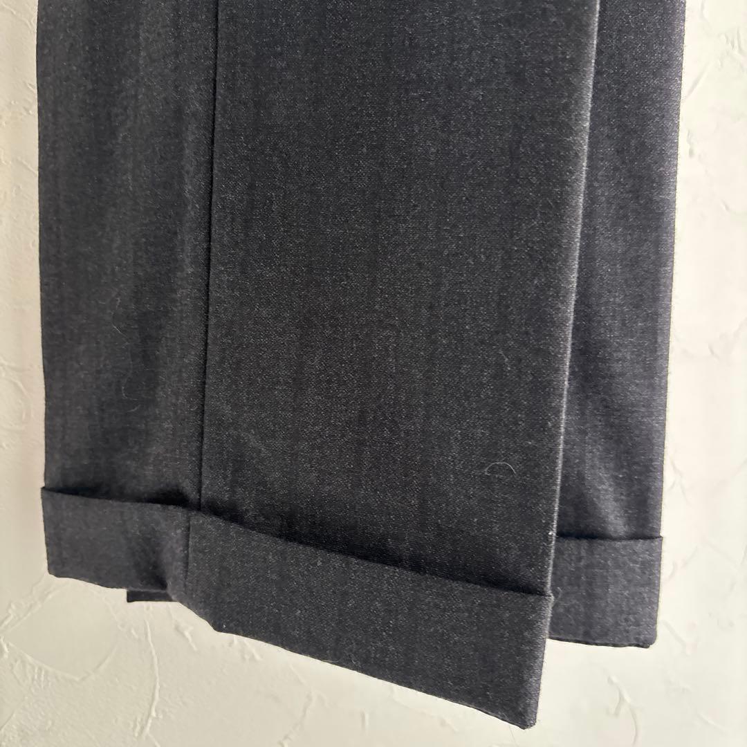 【美品】イタリア　ロロピアーナ　ダークグレー ストライプ スーツジャケット