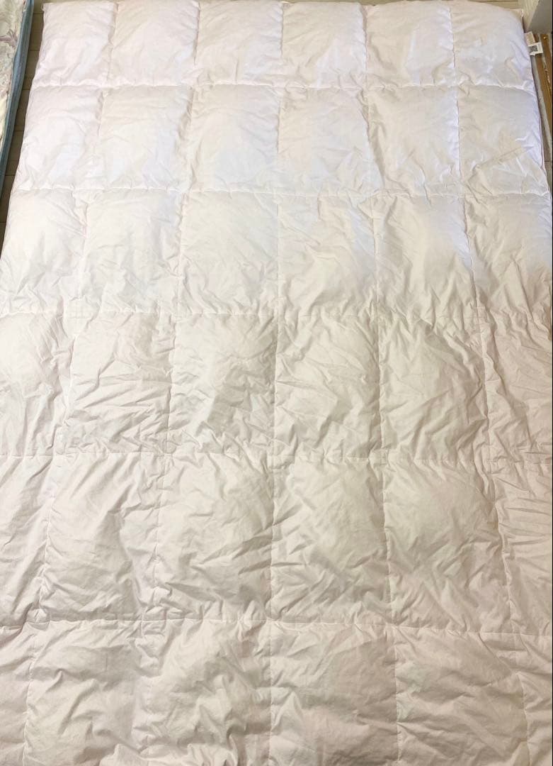 ■さくら■美品　丸八真綿　肌掛け布団　ホワイトグースダウン93% シングル