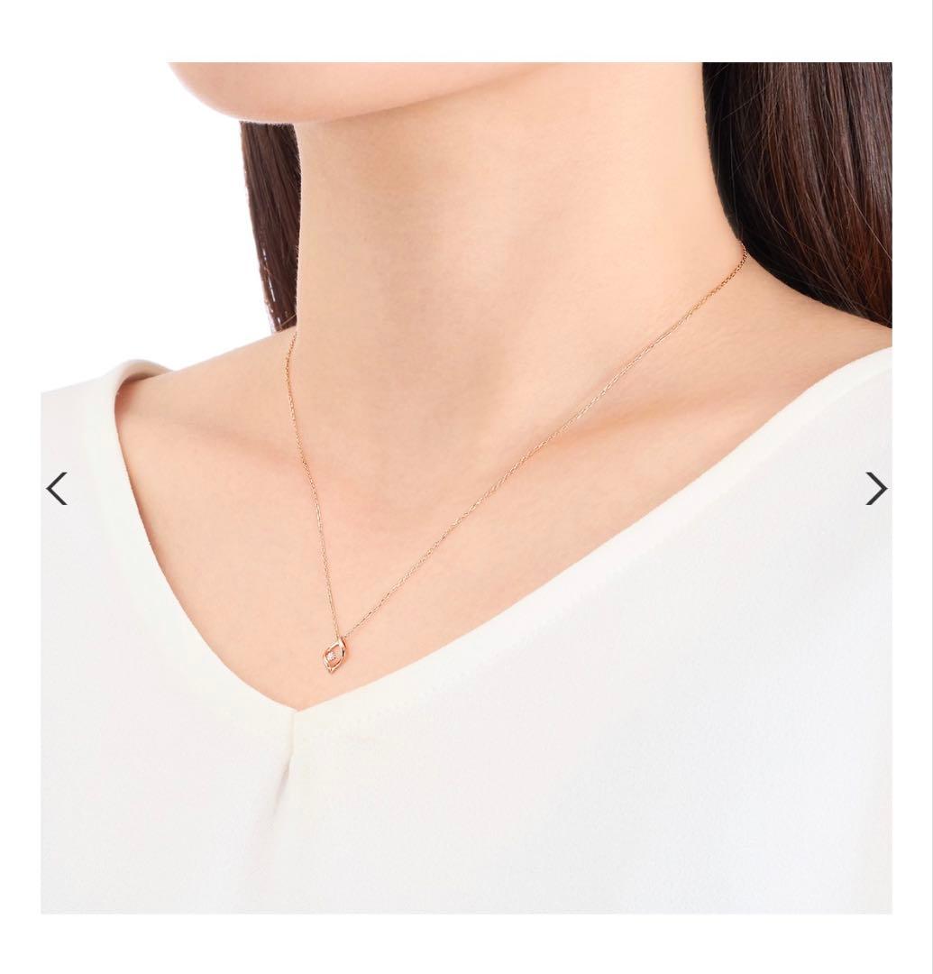 TSUTSUMI K10ピンクゴールドダイヤモンドネックレス