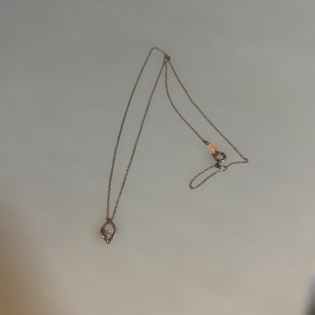 TSUTSUMI K10ピンクゴールドダイヤモンドネックレス