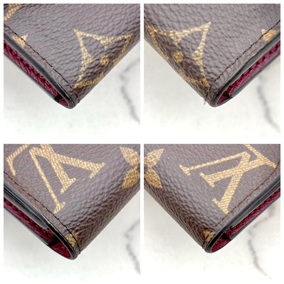 【極美品・現行モデル】ルイヴィトン　モノグラム　ポルトモネロザリ　フューシャ