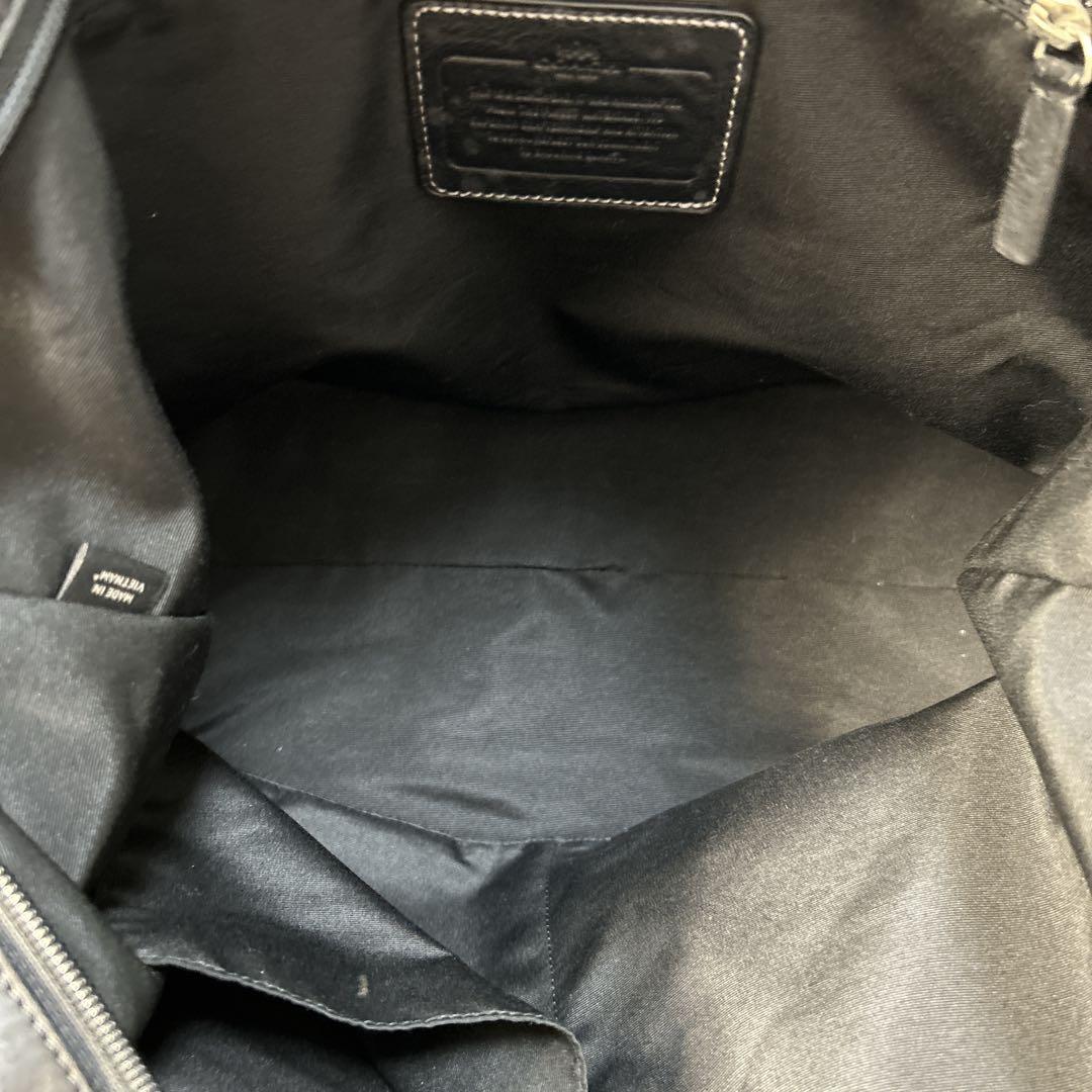 美品 COACH 2way ヘリテージ トートバッグ ショルダーバッグ ブラック