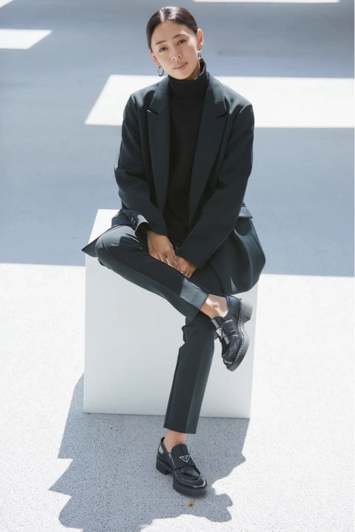 【野沢和香さん】WE'RTHY ダブル ジャケット ブラック