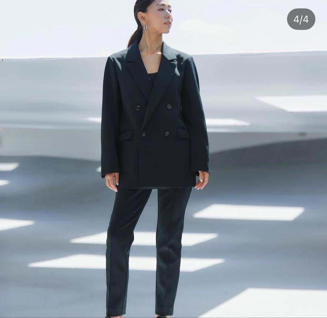 【野沢和香さん】WE'RTHY ダブル ジャケット ブラック