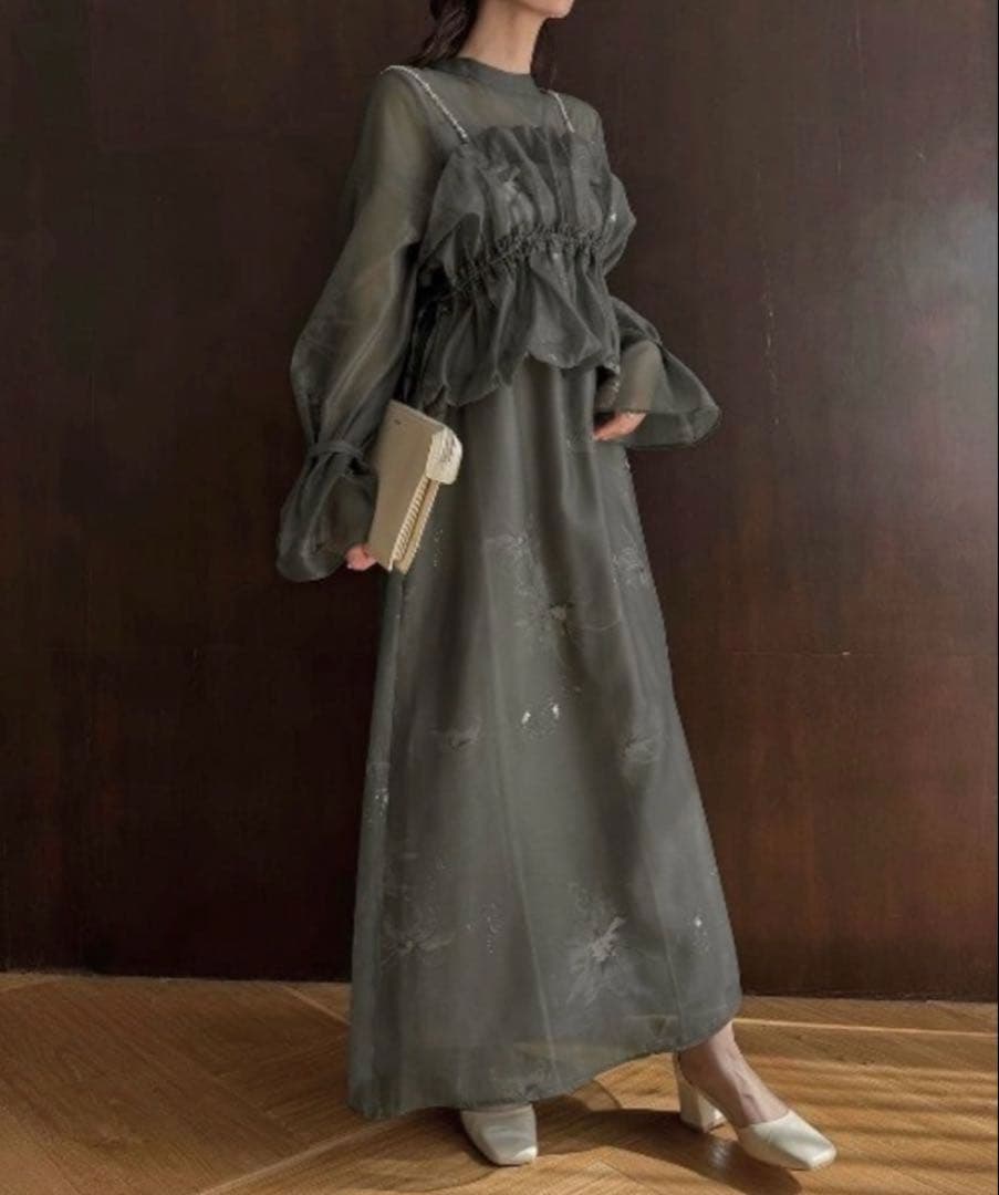 【willfully】big flower print OP