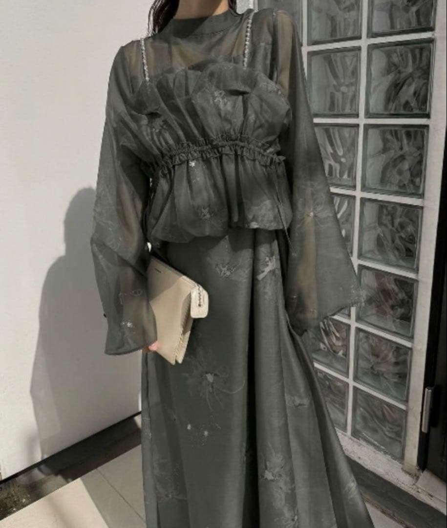 【willfully】big flower print OP