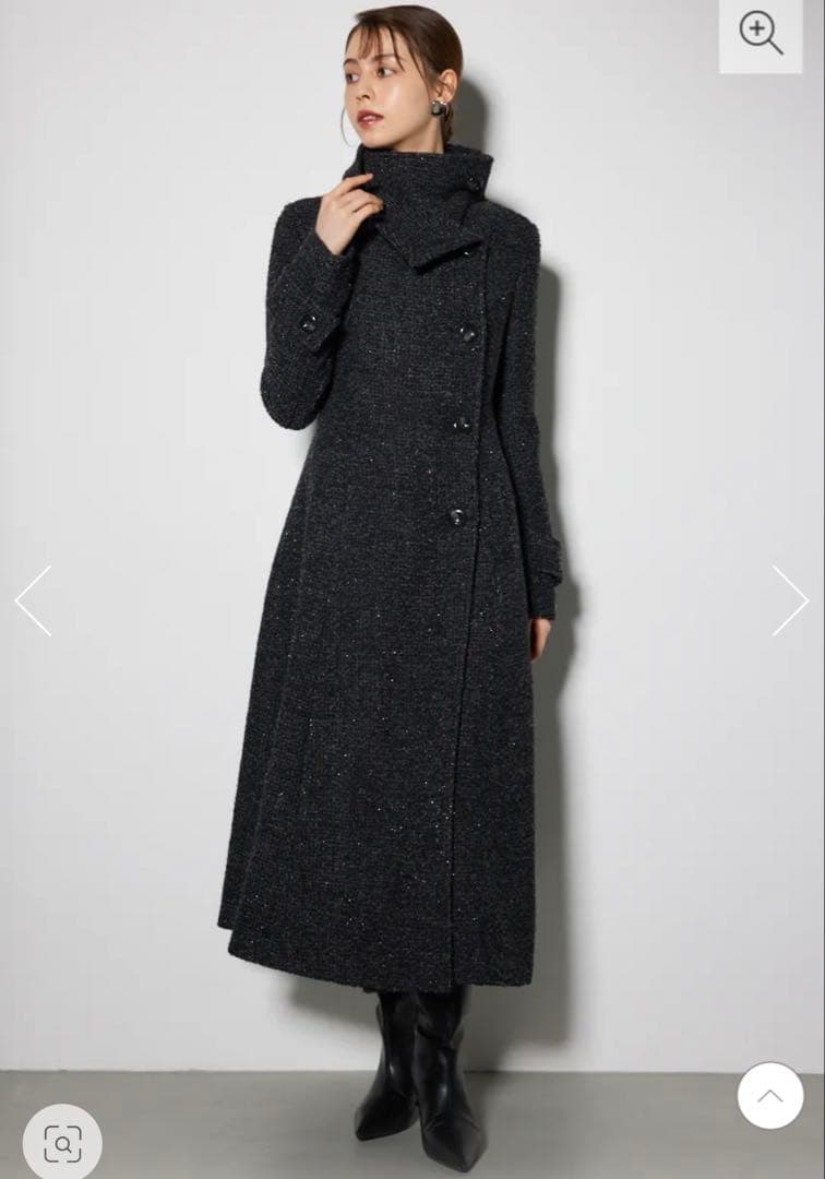 rienda リエンダ オーバーネックシンデレララインコート Multi