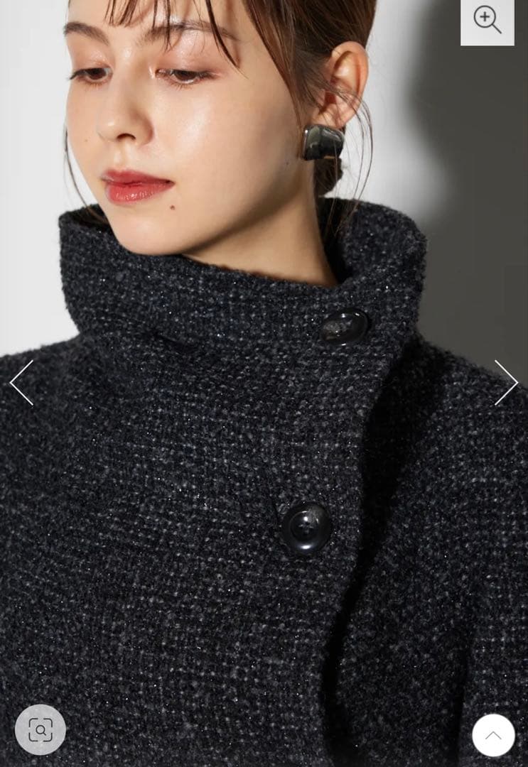 rienda リエンダ オーバーネックシンデレララインコート Multi