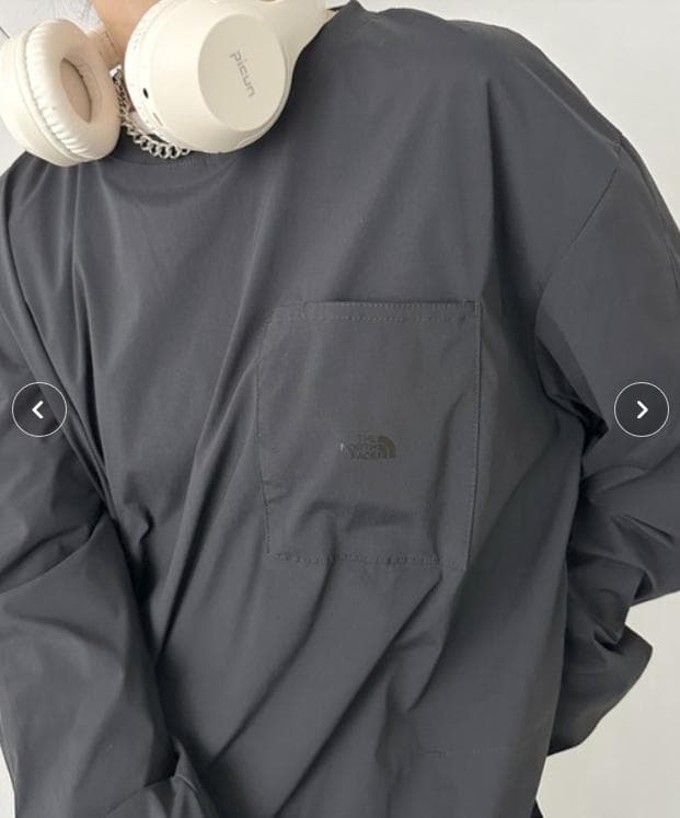 ノースフェイス Tシャツ 長袖 冷感素材 伸縮性良い ブラックXL K601C