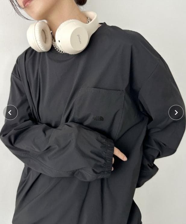 ノースフェイス Tシャツ 長袖 冷感素材 伸縮性良い ブラックXL K601C